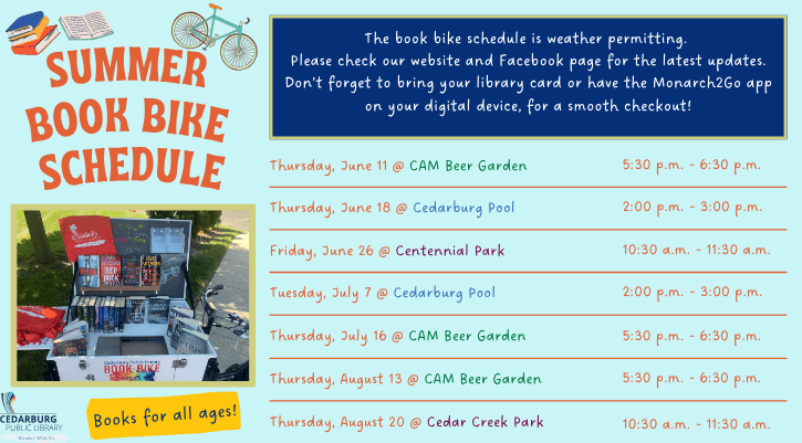 image for Visit Us at the Book Bike this Summer!