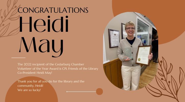 image for Heidi May is the Cedarburg Chamber Volunteer of the Year