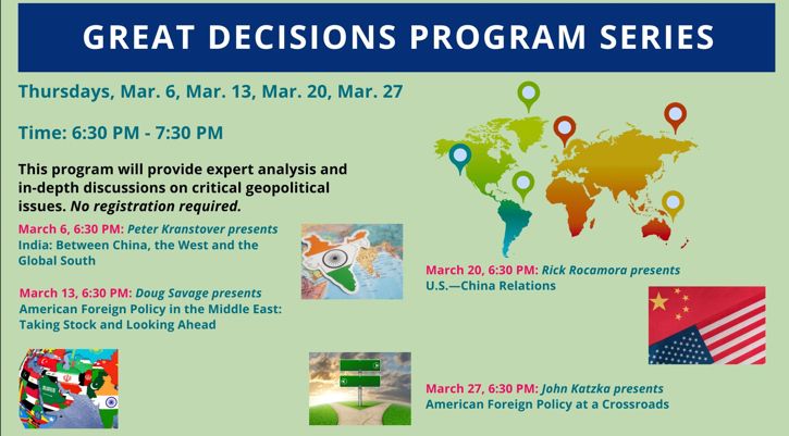 image for Great Decisions Returns for March!