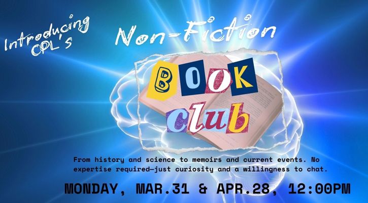 image for Non-Fiction Book Club starts Monday March 31, 12:00PM